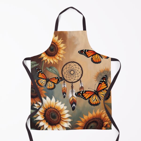 Item preview, Monarch Butterflies Sunflowers Dreamcatcher Wall Art | Boho Nature Illustration | Butterfly Floral Decor designed and sold by GalleryPeak.