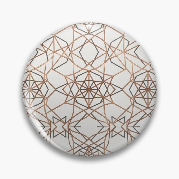 Item preview, Modern Metallic Copper Geometric Lattice Pattern designed and sold by Soham201.