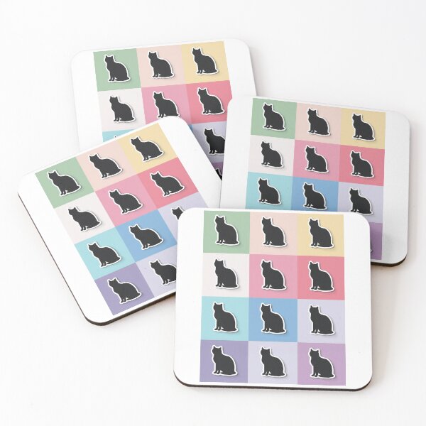 Item preview,  Rainbow patchwork black cat designed and sold by uunaa.
