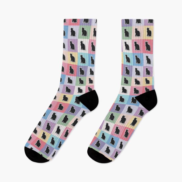 Item preview,  Rainbow patchwork black cat designed and sold by uunaa.
