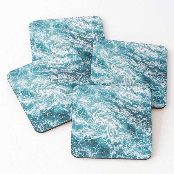 Item preview, Turquoise Ocean Waves Texture | Abstract Sea Foam Water Pattern |  Blue Tropical Sea Waves designed and sold by SOUFIANE1991.
