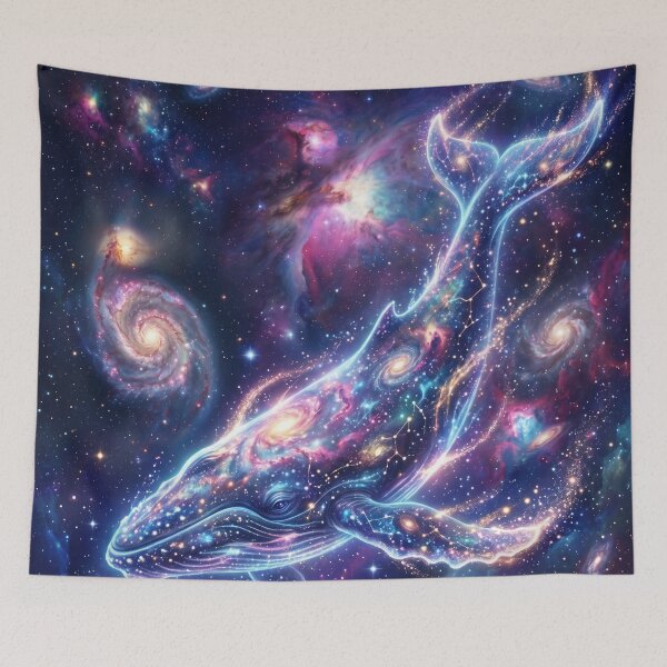 Item preview, Cosmic whale swimming through galaxies and nebulae designed and sold by Bandey one.
