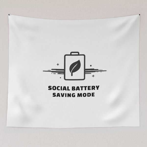 Item preview, Social Battery Saving Mode Shirt designed and sold by DesignTeamHub.
