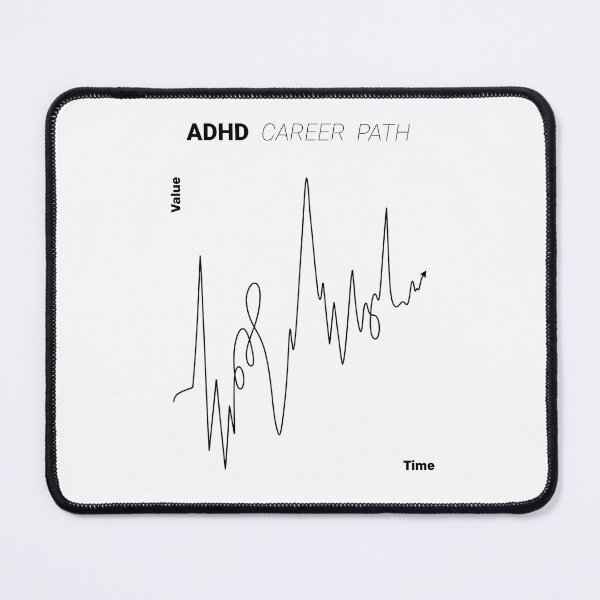 Item preview, Abstract ADHD Career Path. Funny Graphic chart. designed and sold by lenalenspod.