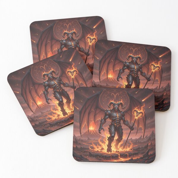 Item preview, Aries Demon Lord | Fiery Zodiac Fantasy Art designed and sold by athanasioungr.
