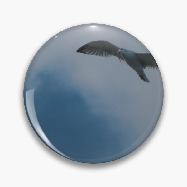 Item preview, Seagull Flying Over Blue Cloudy Sky Provides Peaceful Coastal Bird In Flight Photograph designed and sold by Nmallia.