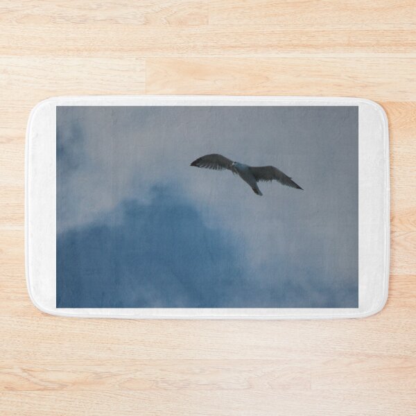Item preview, Seagull Flying Over Blue Cloudy Sky Provides Peaceful Coastal Bird In Flight Photograph designed and sold by Nmallia.