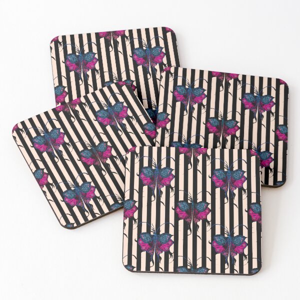 Item preview, Vintage Gothic Butterfly Stripe Pattern designed and sold by VirtuallyCreativ .