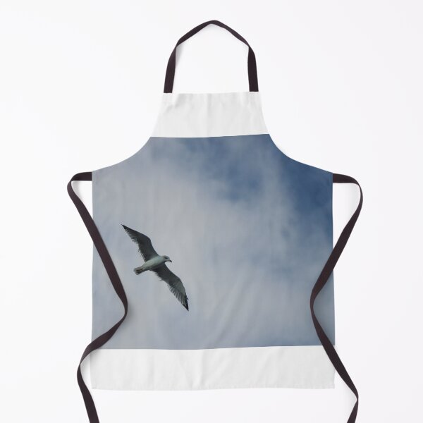 Item preview, Seagull Flying Over Blue Cloudy Sky Provides Peaceful Coastal Bird In Flight Photograph designed and sold by Nmallia.