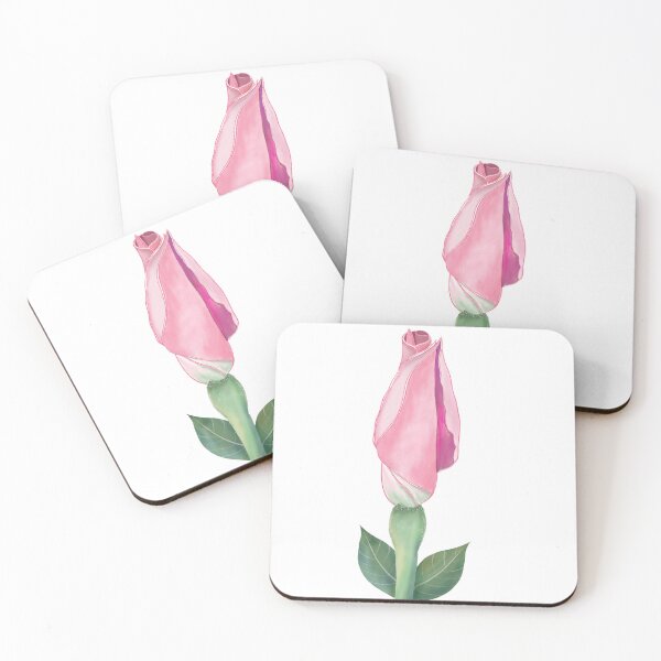 Item preview, Elegant Sweet Pink Rosebud Sticker - Clean Botanical Line Art designed and sold by altastudio.