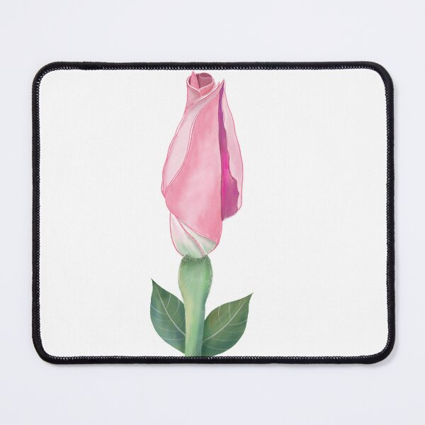 Item preview, Elegant Sweet Pink Rosebud Sticker - Clean Botanical Line Art designed and sold by altastudio.