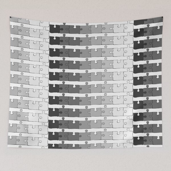 Item preview, Greyscale Puzzle Pieces designed and sold by HarveyHandcraftsandDesigns.