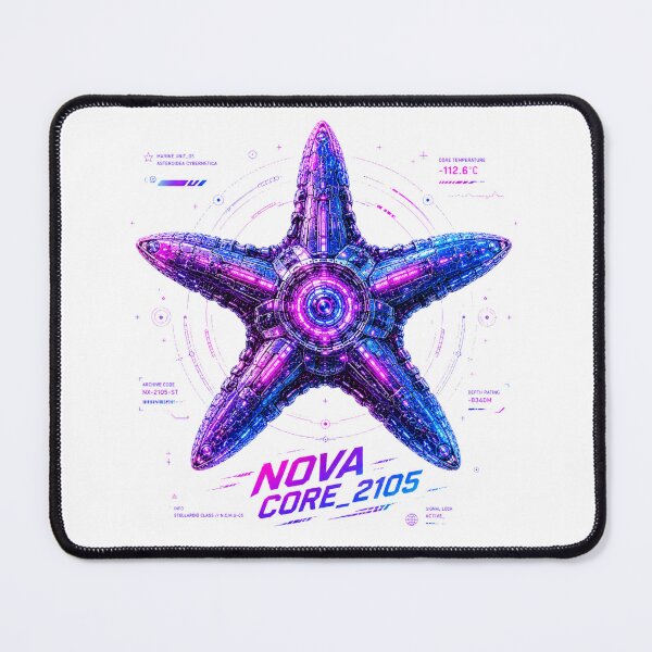 Item preview, Nova Core 2105 Cyber Starfish – Neon Biomechanical Ocean Core Design designed and sold by FusiTink.