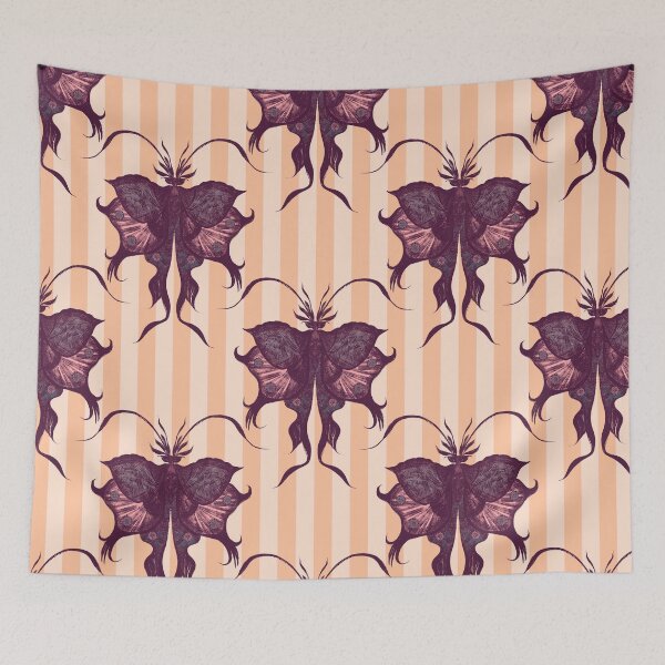 Item preview, Vintage Gothic Butterfly Stripe Pattern designed and sold by VirtuallyCreativ .
