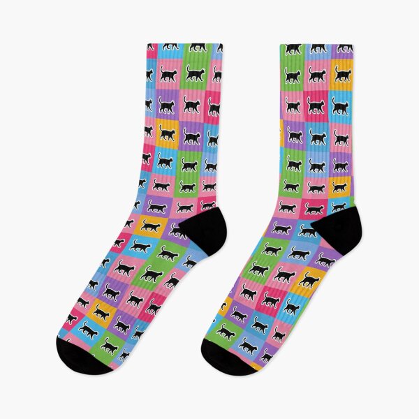 Item preview, Rainbow patchwork black cats designed and sold by uunaa.