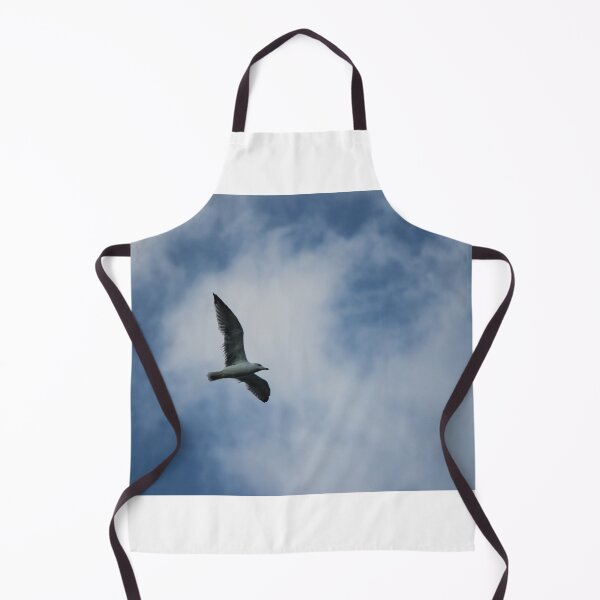 Item preview, Seagull Flying Over Blue Cloudy Sky Provides Peaceful Coastal Bird In Flight Photograph designed and sold by Nmallia.
