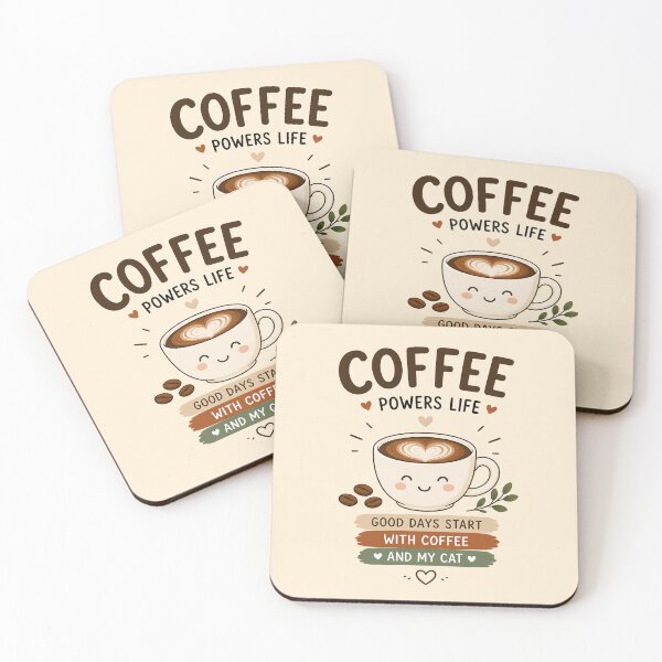 Item preview, Coffee Powers Life designed and sold by HeadRubble.