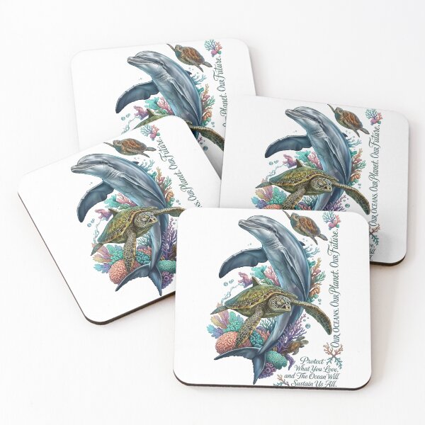 Item preview, Dolphin Sea Turtle Our Oceans Our Planet designed and sold by Sovereign Supply Co..