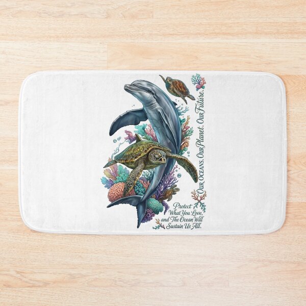 Item preview, Dolphin Sea Turtle Our Oceans Our Planet designed and sold by Sovereign Supply Co..