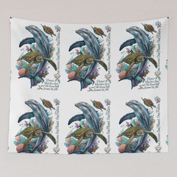 Item preview, Dolphin Sea Turtle Our Oceans Our Planet designed and sold by Sovereign Supply Co..