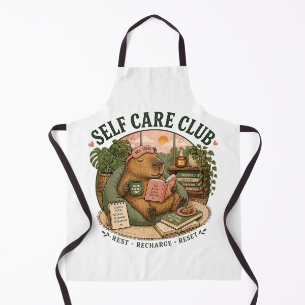 Item preview, Self Care Club Cozy Capybara Mental Vacation designed and sold by vampbabe54.