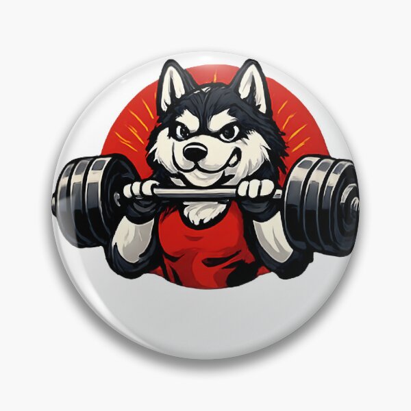 Item preview, Strong Husky Lifting Weights | Gym Dog Fitness Motivation-Strong Husky Weightlifting – Gym Dog Fitness Motivation Design designed and sold by vansaidshop ⭐⭐⭐⭐⭐.