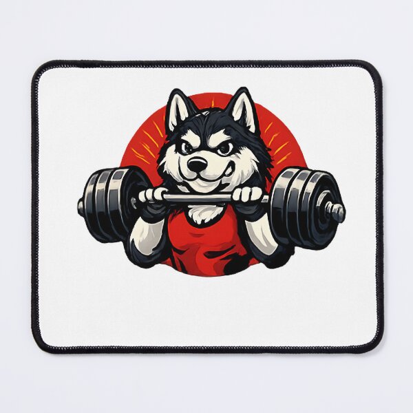 Item preview, Strong Husky Lifting Weights | Gym Dog Fitness Motivation-Strong Husky Weightlifting – Gym Dog Fitness Motivation Design designed and sold by vansaidshop ⭐⭐⭐⭐⭐.