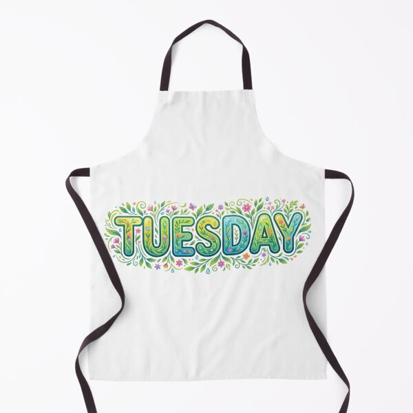 Item preview, Floral Tuesday Typography - Vibrant Spring Nature Lettering designed and sold by crackerflake.