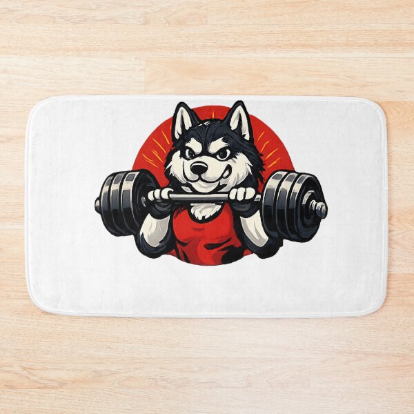 Item preview, Strong Husky Lifting Weights | Gym Dog Fitness Motivation-Strong Husky Weightlifting – Gym Dog Fitness Motivation Design designed and sold by vansaidshop ⭐⭐⭐⭐⭐.