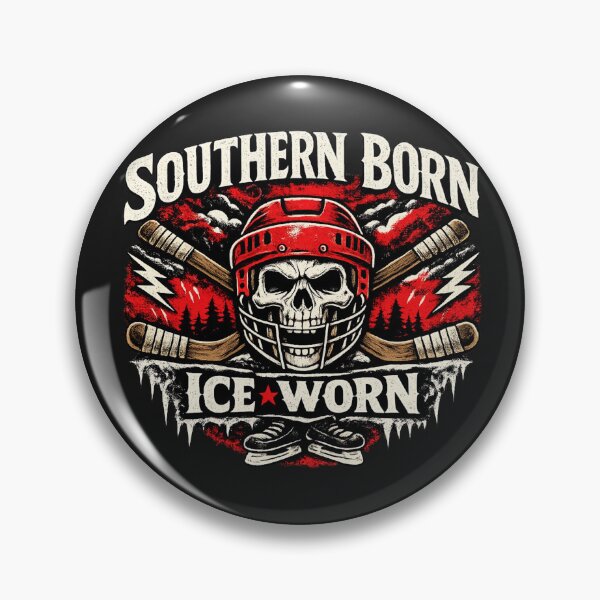 Item preview, Southern Born Ice Worn Hockey Logo designed and sold by luckyempire.