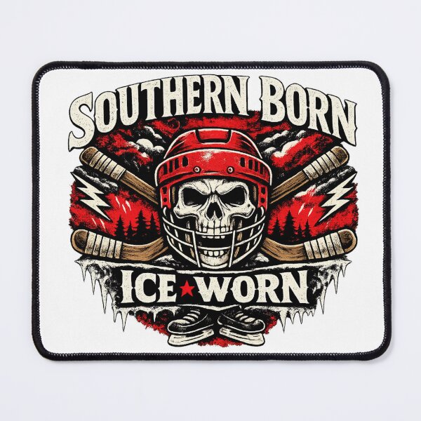Item preview, Southern Born Ice Worn Hockey Logo designed and sold by luckyempire.