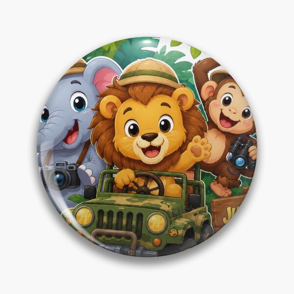 Item preview, Jungle Adventure Animal Safari Sticker Art designed and sold by tommytvkids.