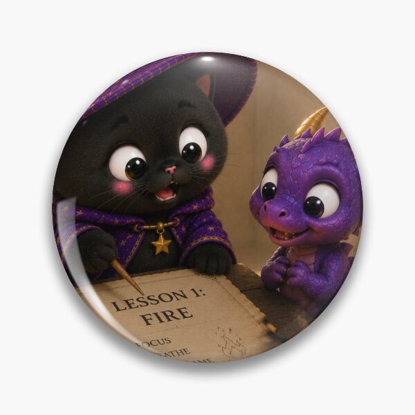 Item preview, Tiny Dragon Academy – First Fire Lesson designed and sold by LovelyCatGalaxy.