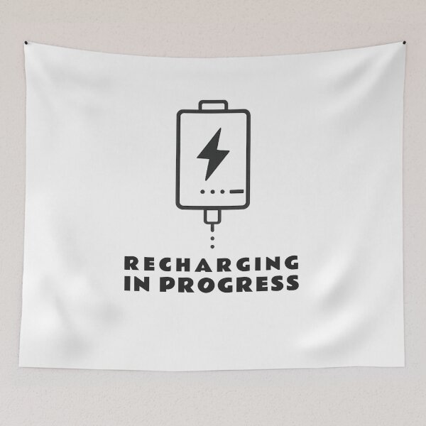Item preview, Recharging In Progress – Introvert Shirt designed and sold by DesignTeamHub.
