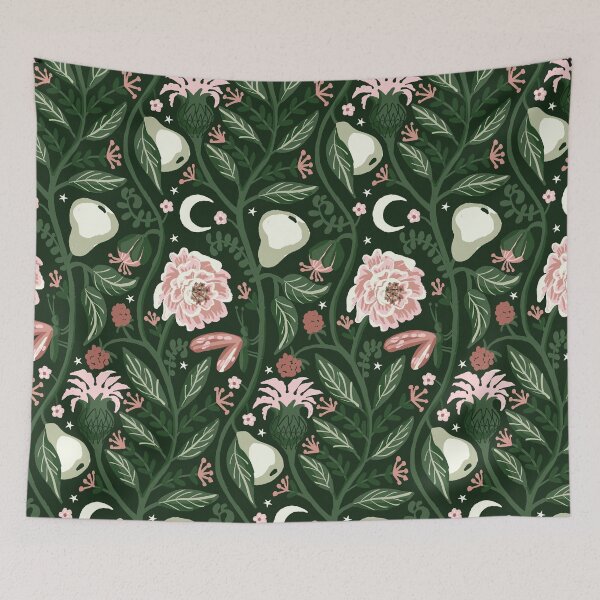 Item preview, Midnight Fruit Garden - Rose and Green designed and sold by kobyakov.