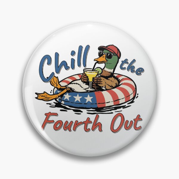 Item preview, Chill The Fourth Out Funny Duck 4th of July Patriotic Design designed and sold by Thread&Fable.