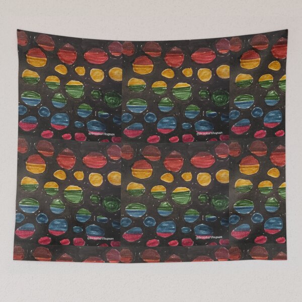Item preview, Dark Rainbow Dots designed and sold by DancingCreek.