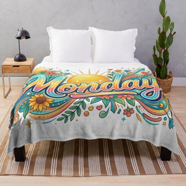 Item preview, Monday Motivation - Vibrant Rainbow Sunshine Flowers Positive Vibes designed and sold by crackerflake.