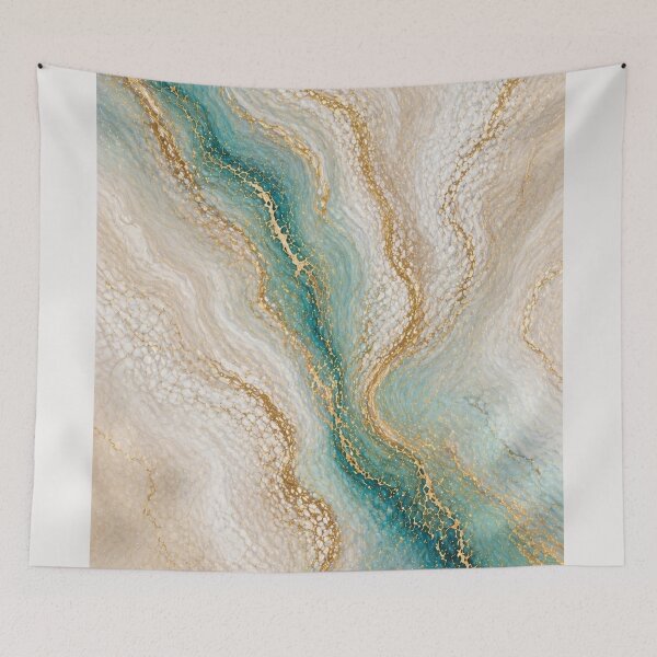 Item preview, Aquamarine Veins of Serenity designed and sold by annenambiro.
