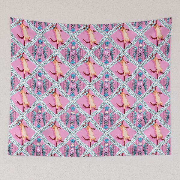 Item preview, Party Animal Boho Tile Pattern in Coral and Pink designed and sold by VirtuallyCreativ .