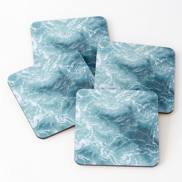 Item preview, Turquoise Ocean Waves Texture | Abstract Sea Foam Water Pattern |  Blue Tropical Sea Waves designed and sold by SOUFIANE1991.