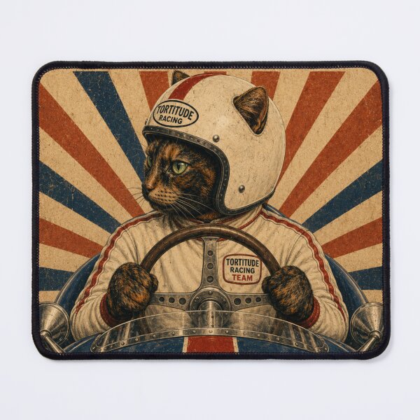 Item preview, Zero Points Given — Funny Tortoiseshell Cat Vintage Racing Poster designed and sold by Martin's_Design.