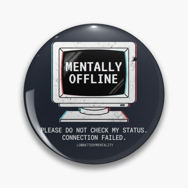 Item preview, Mentally Offline Retro CRT Glitch Streetwear designed and sold by LowBatteryStudio ⭐.