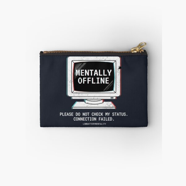Item preview, Mentally Offline Retro CRT Glitch Streetwear designed and sold by LowBatteryStudio ⭐.