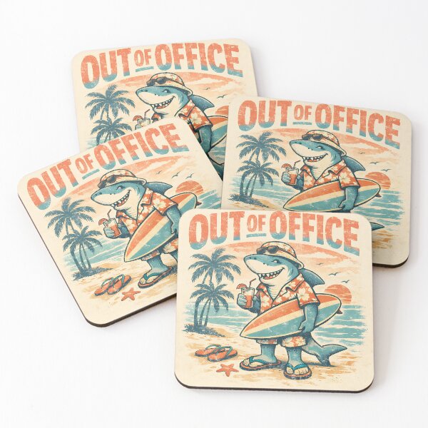 Item preview, Out of Office Shark | Retro Beach Vacation Summer Design designed and sold by athanasioungr.