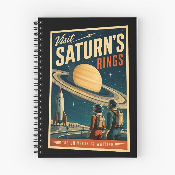 Item preview, Visit Saturn's Rings | Retro Space Tourism Poster | Vintage Sci-Fi Travel Art designed and sold by MrDev.