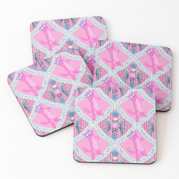 Item preview, Party Animal Boho Tile Pattern in Coral and Pink designed and sold by VirtuallyCreativ .