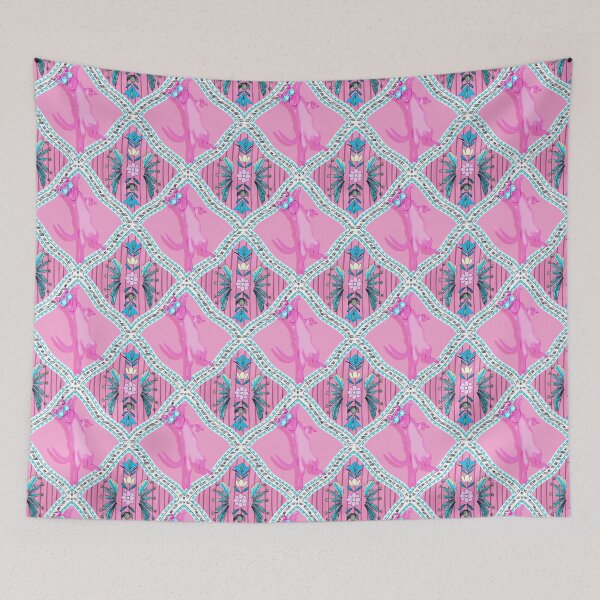 Item preview, Party Animal Boho Tile Pattern in Coral and Pink designed and sold by VirtuallyCreativ .