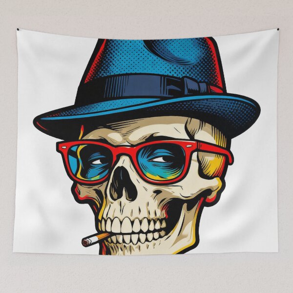 Item preview, Gangster Skull designed and sold by KingCuppaDigitalArt.