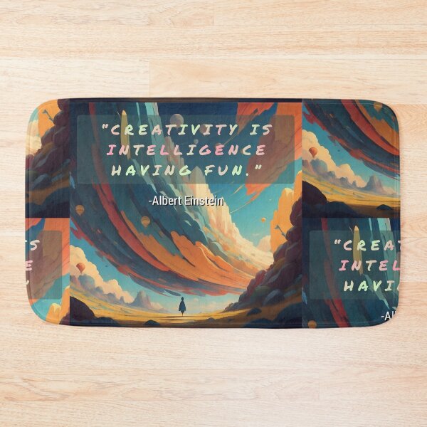 Item preview, Creativity Is Intelligence Having Fun | Albert Einstein Quote Art | Surreal Colorful Fantasy Landscape designed and sold by SergioMiklos.